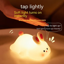 Cute LED Rabbit Touch Night Light